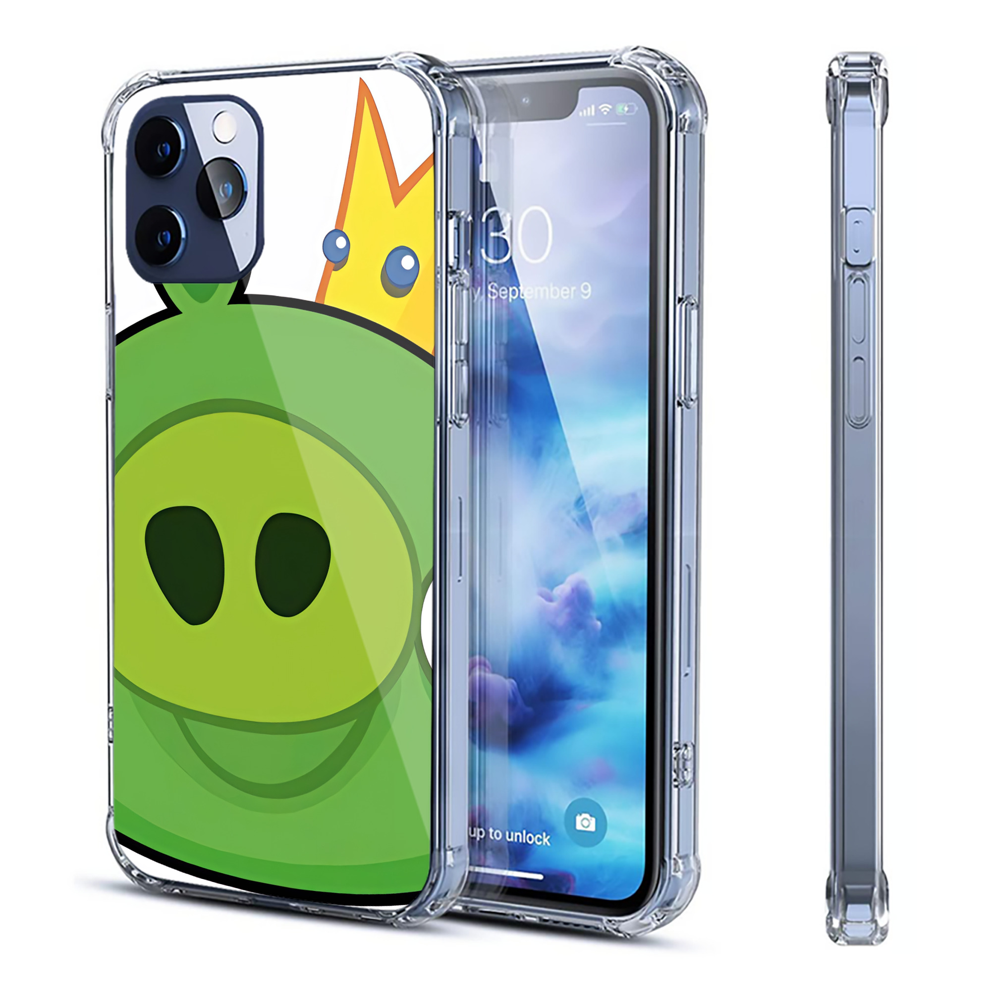 （画像用） Angry Birds アングリーバード 【iPhone 12シリーズ対応】透明スマホケース（クリアソフトケース）